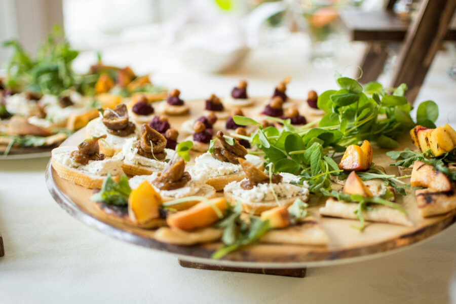 Appetizers on a tray