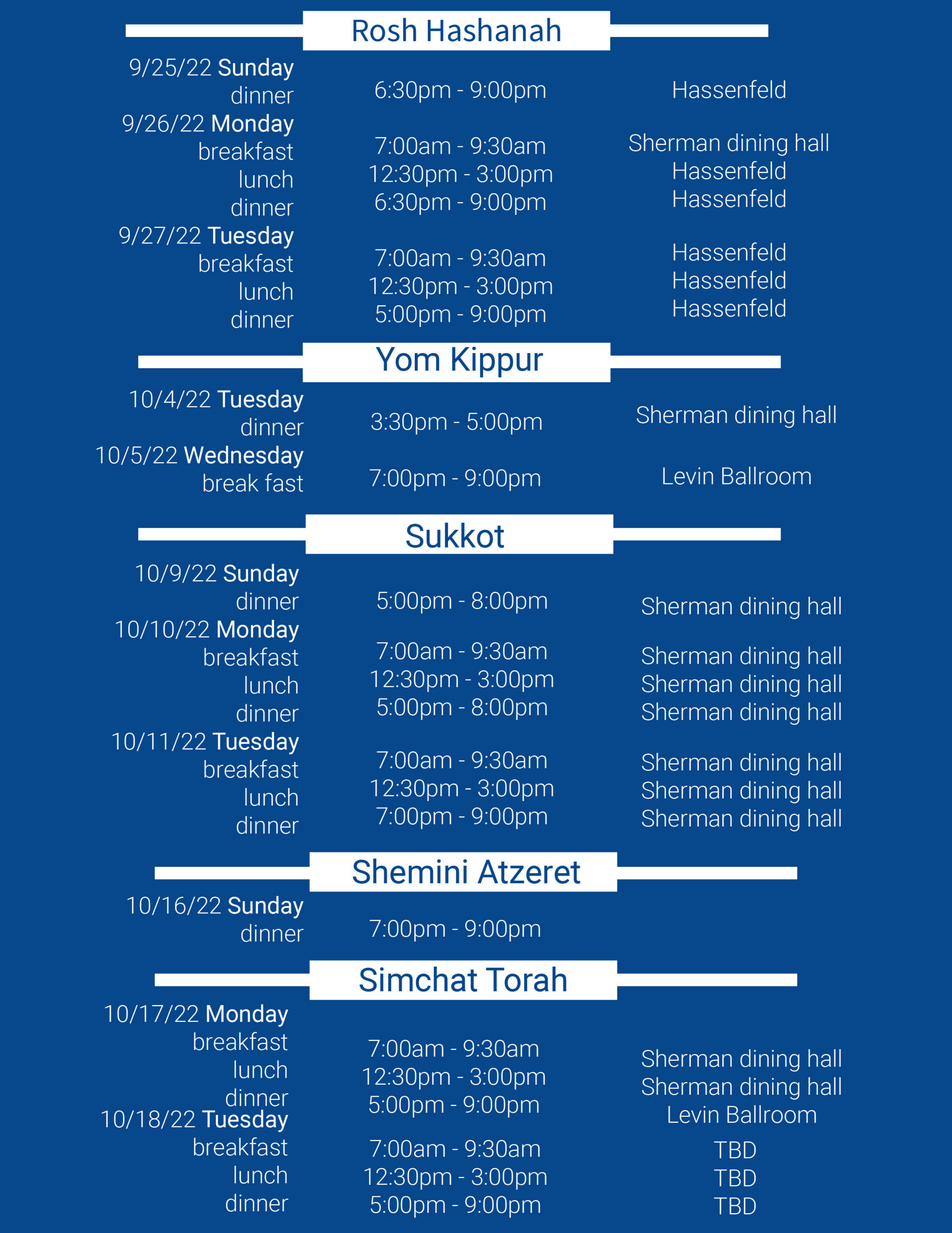 Menu & Hours Brandeis Dining